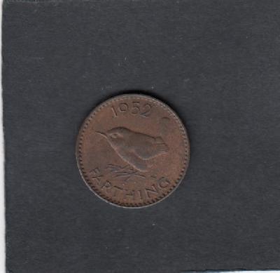 Beschrijving: 1 Farthing  GEORGIUS VI